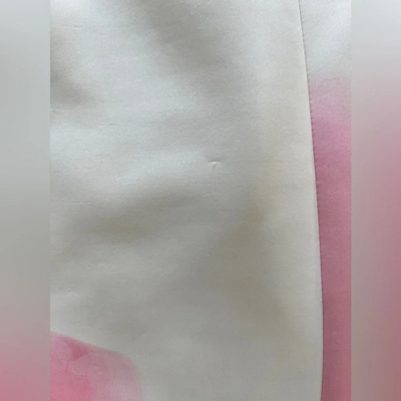 Calvin Klein Watercolor Floral Off white Sheath stretch Office career Dress 6 S - Picture 9 of 10